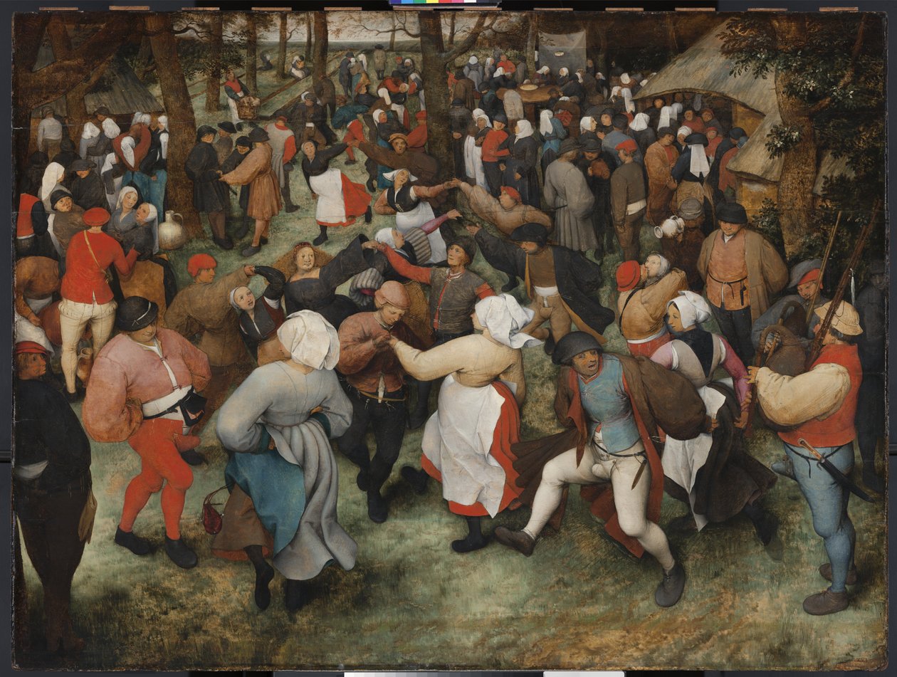 Svatební tanec, kolem roku 1566 od Pieter Bruegel the Elder