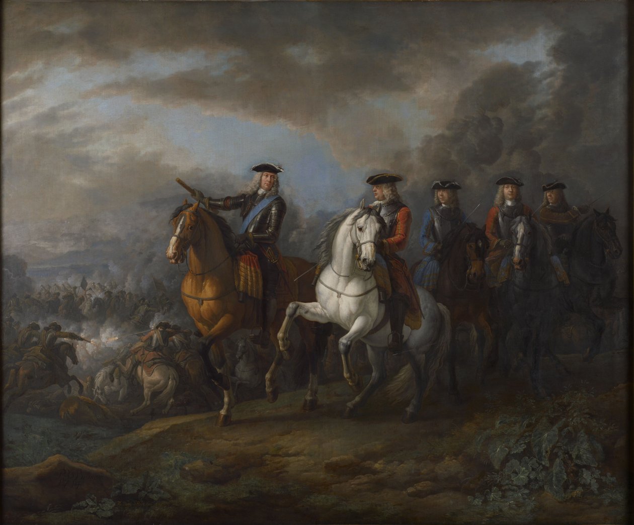Portrét vévody z Marlborough a hraběte z Cadoganu, britského generála, v Blenheimu od Pieter van Bloemen