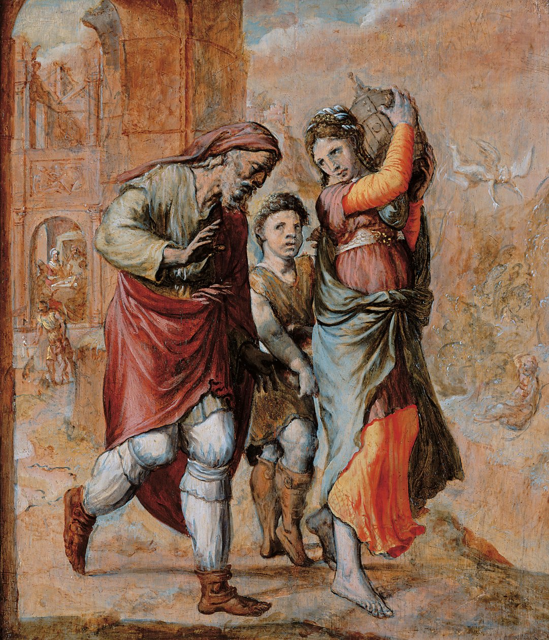 Vyhnání Hagar a Ismaela od Pieter Aertsen