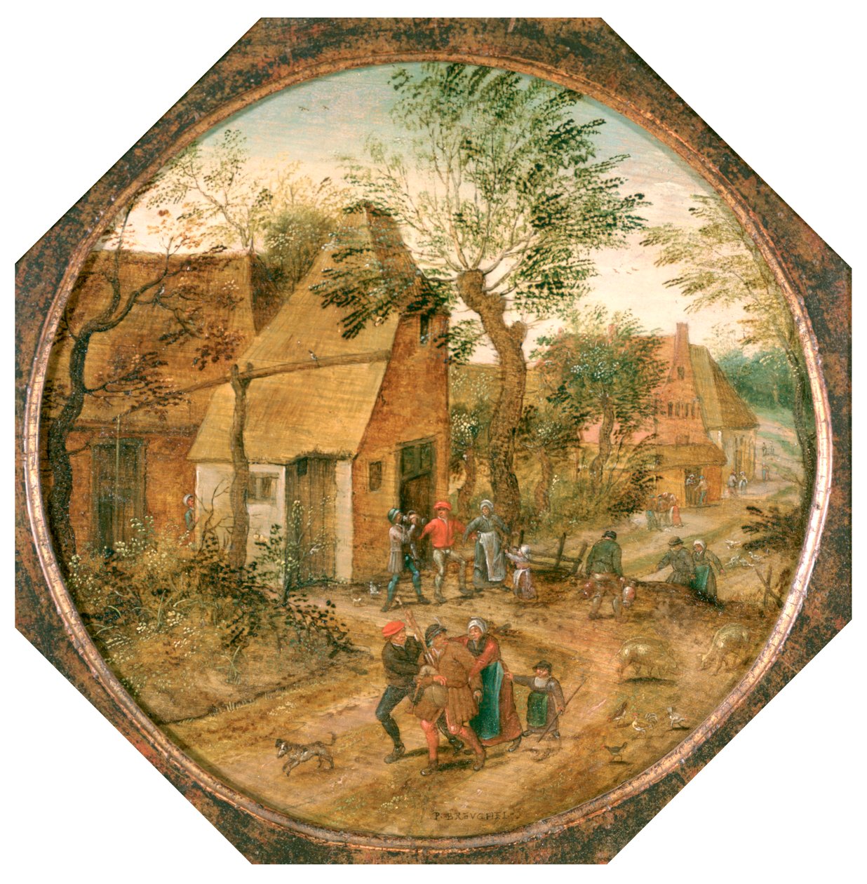 Průjezd vesnicí, c1584-1637 od Pieter Brueghel the Younger