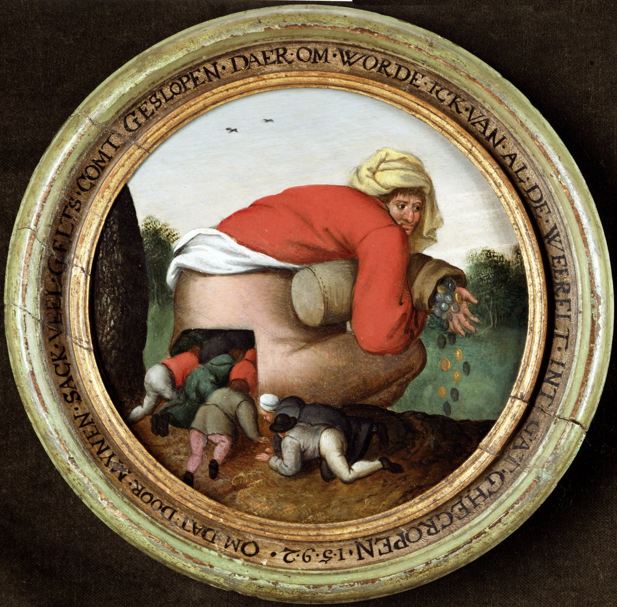 Flatterers od Pieter Brueghel the Younger