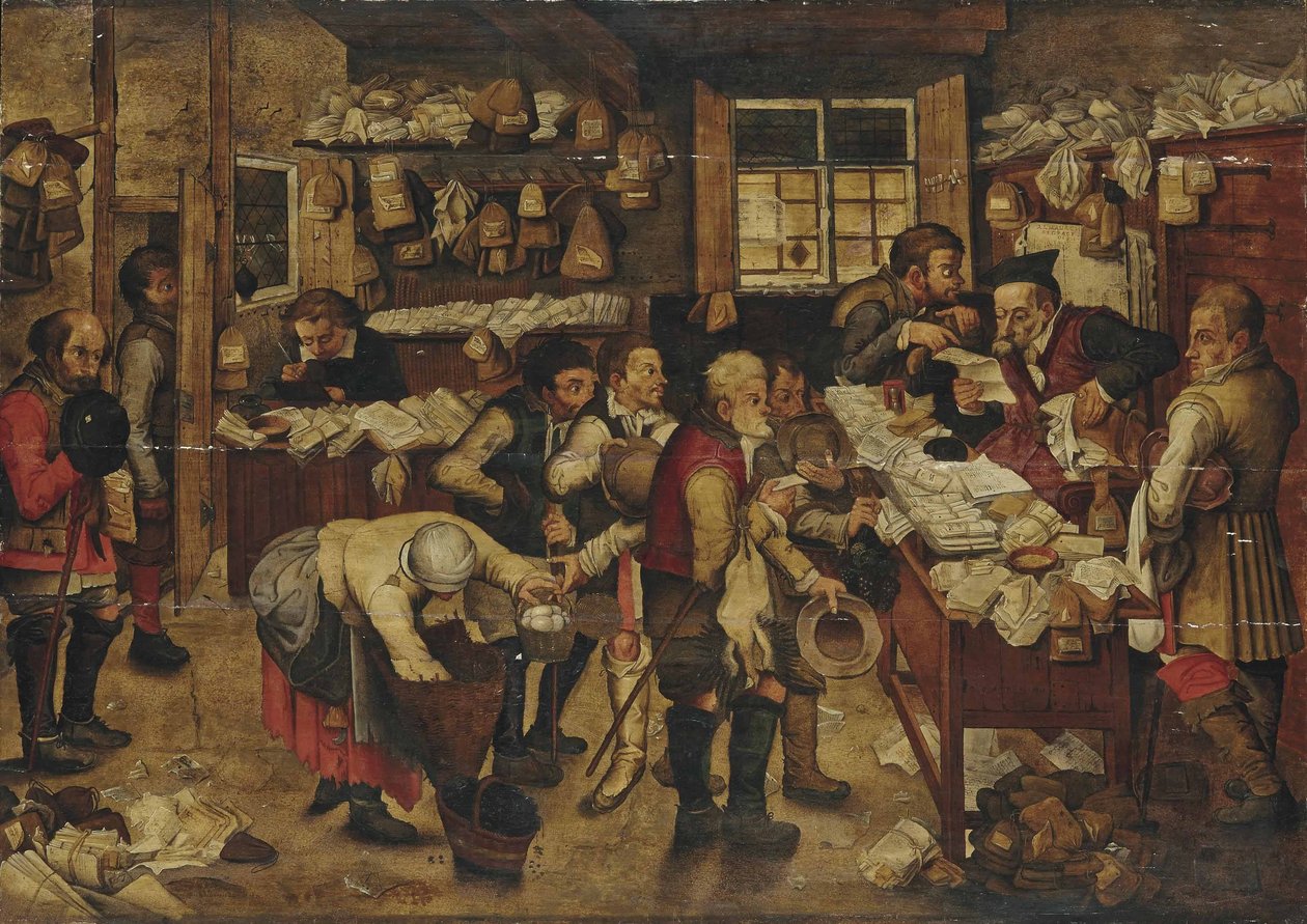 Placení desátků od Pieter Brueghel the Younger