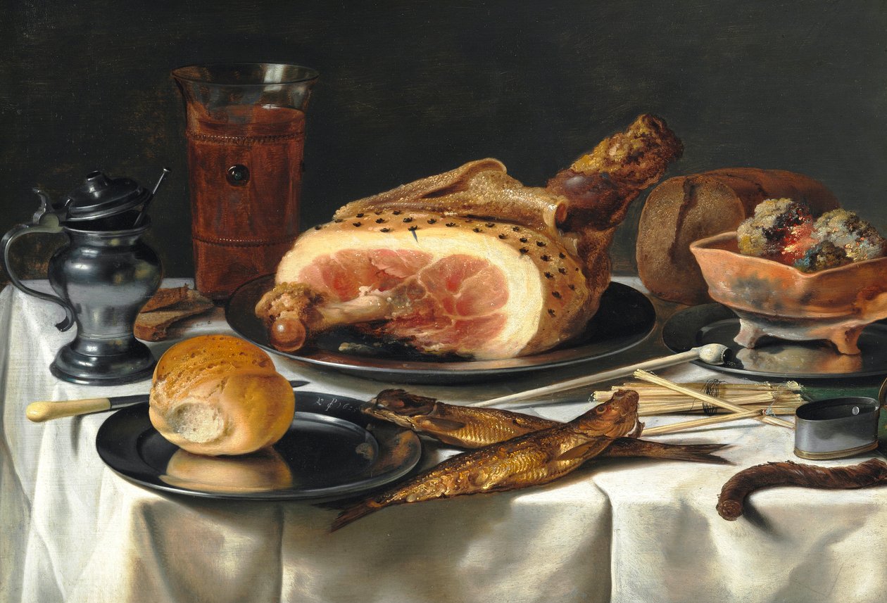 Zátiší se šunkou, 1625. od Pieter Claesz