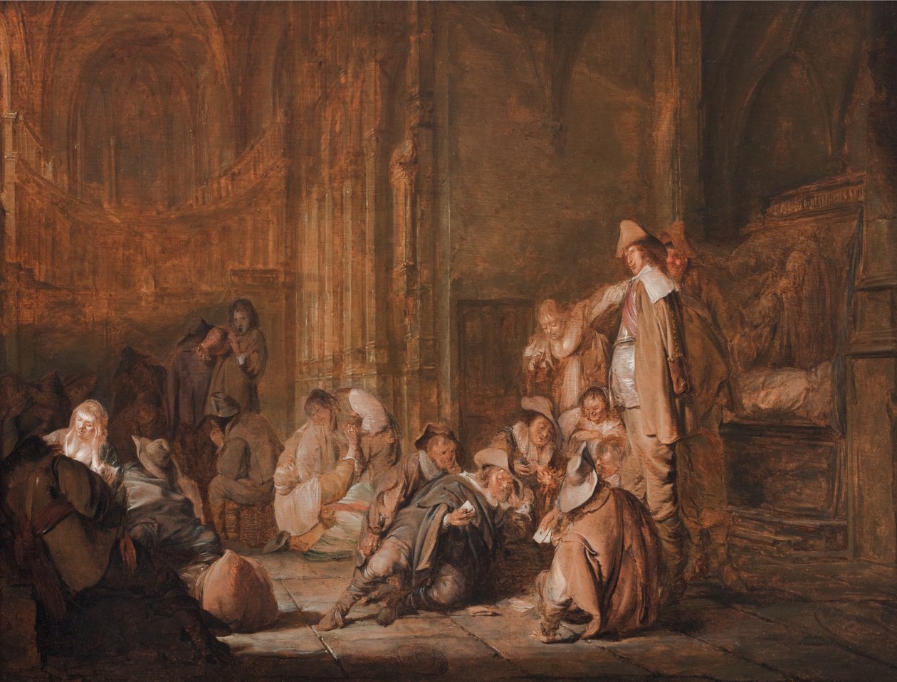 Strážní scéna v kostele od Pieter Codde