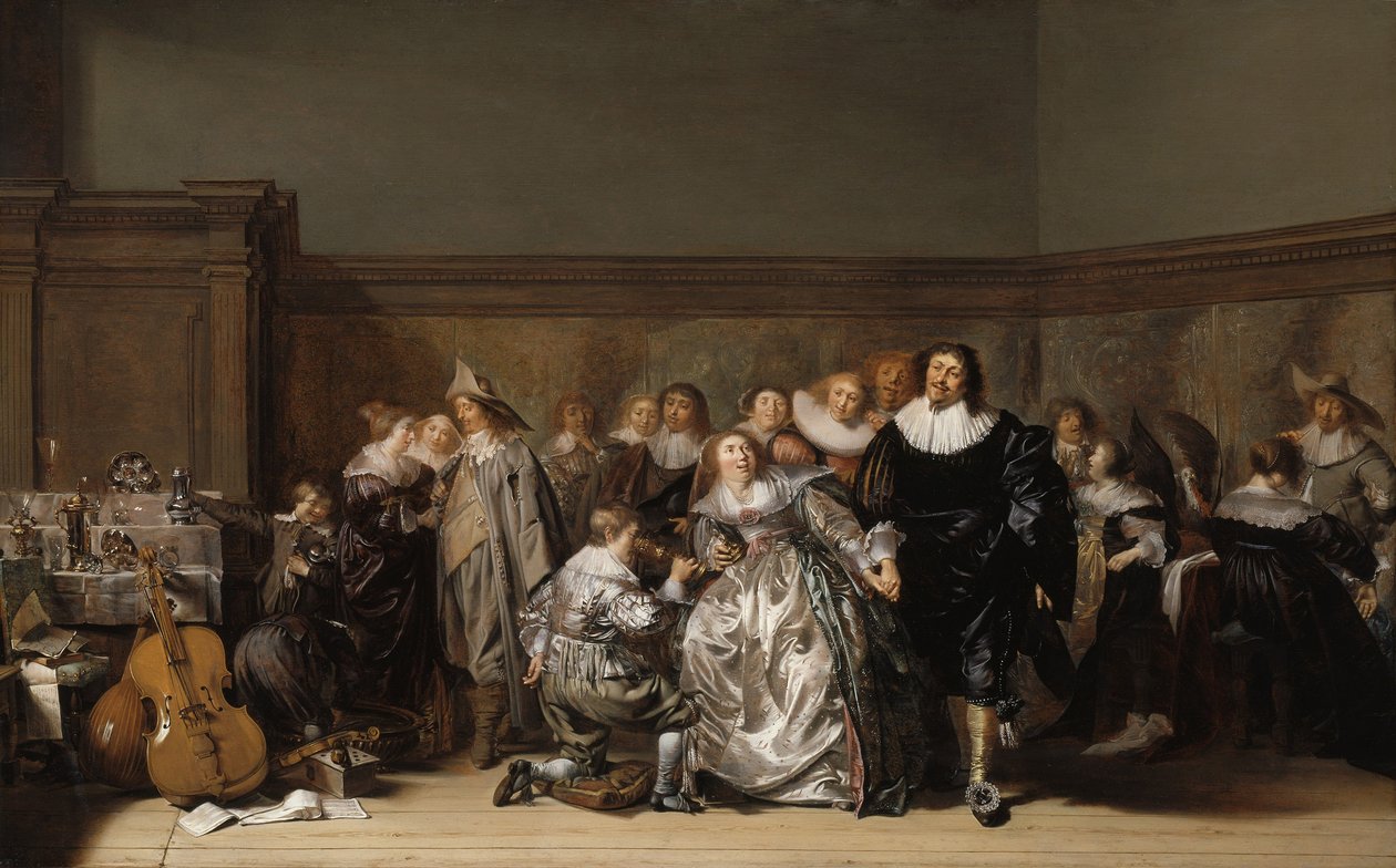 Elegantní společnost, 1632 od Pieter Codde