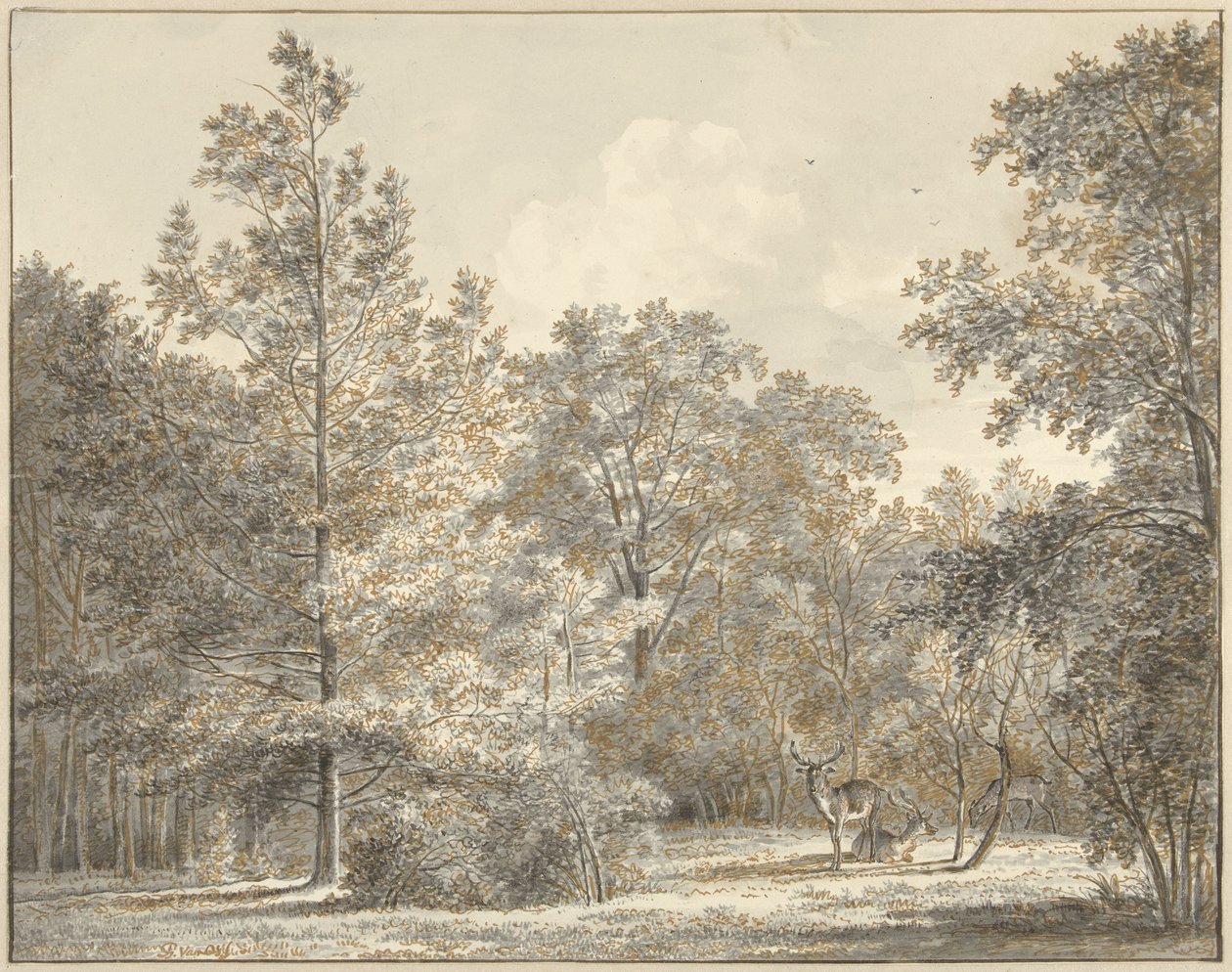 Jelen v lese od Pieter Gerardus van Os