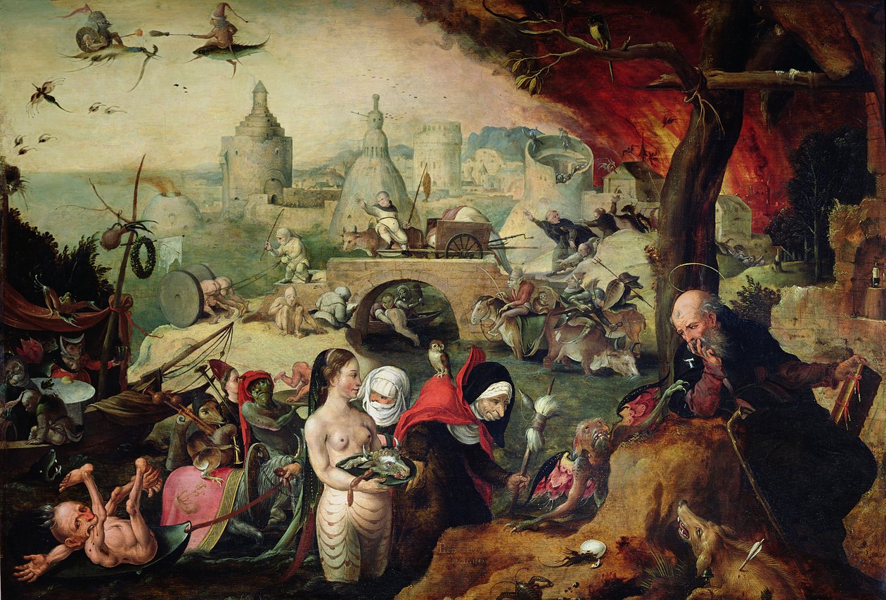 Pokušení svatého Antonína, 1547 od Pieter Huys
