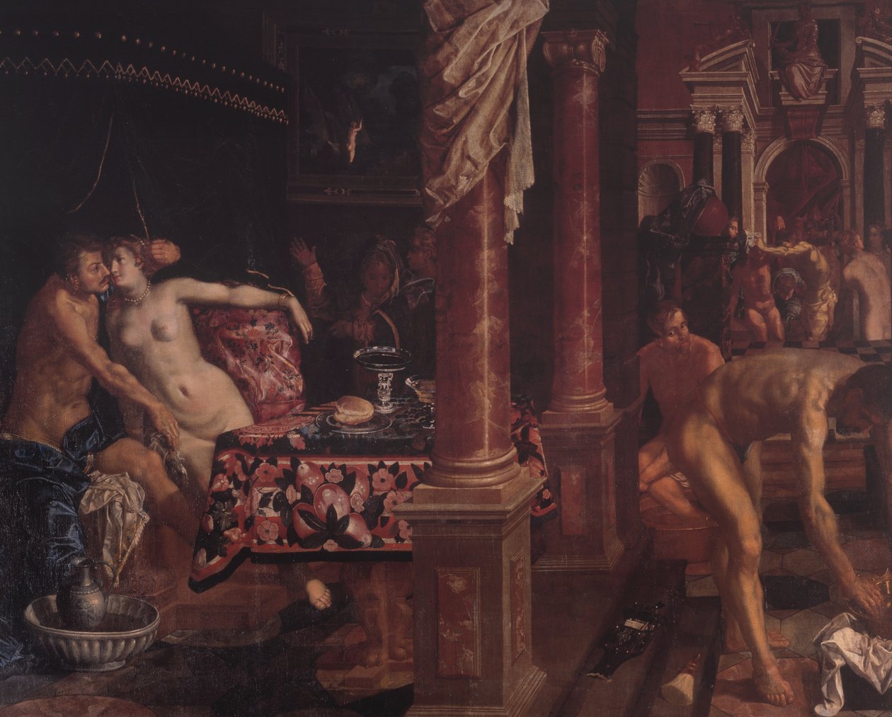 Dánština:  En badstue A Bathhouse od Pieter Isaacsz