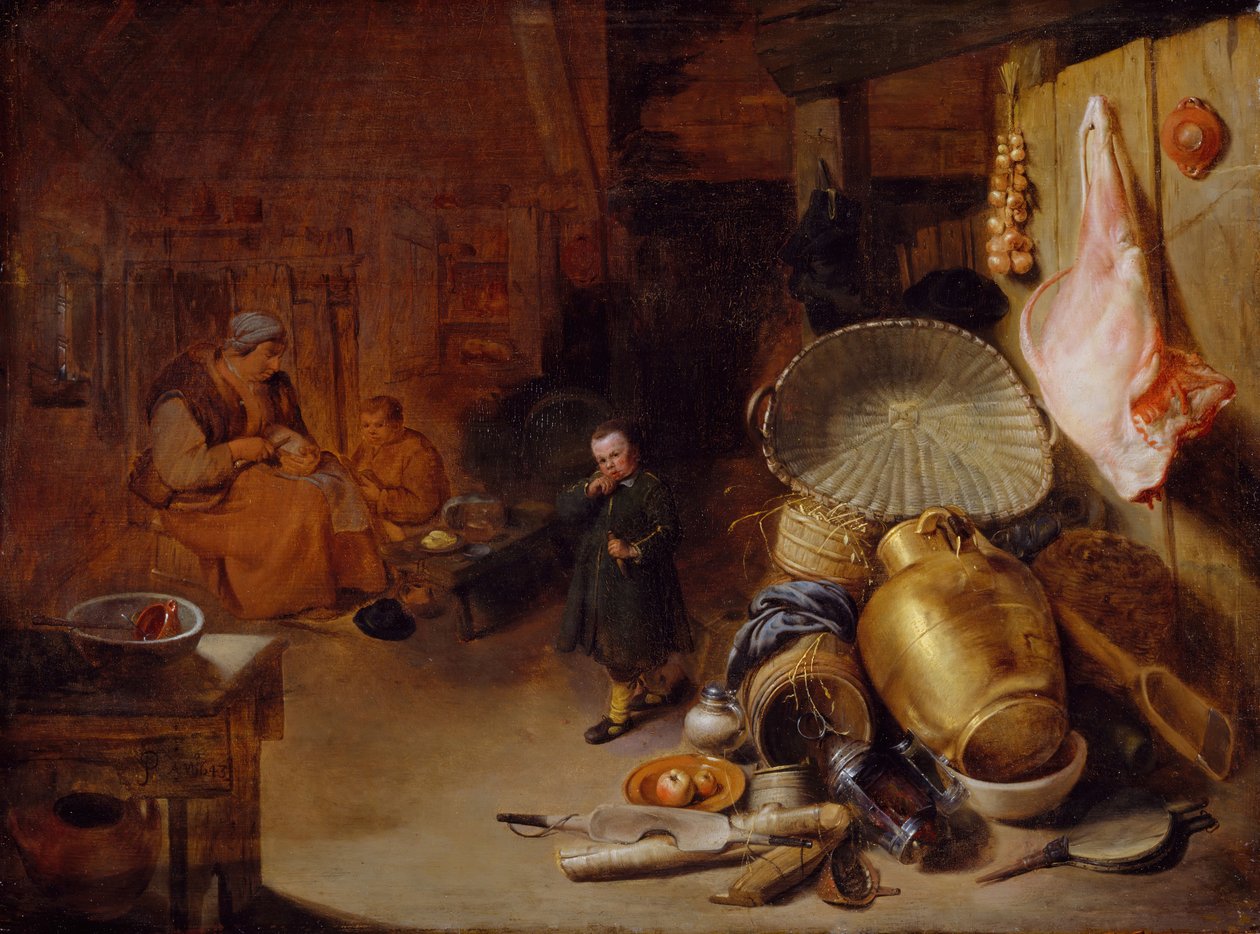 Interiér s figurami, 1643. od Pieter Jacobsz. Duyfhuijsen