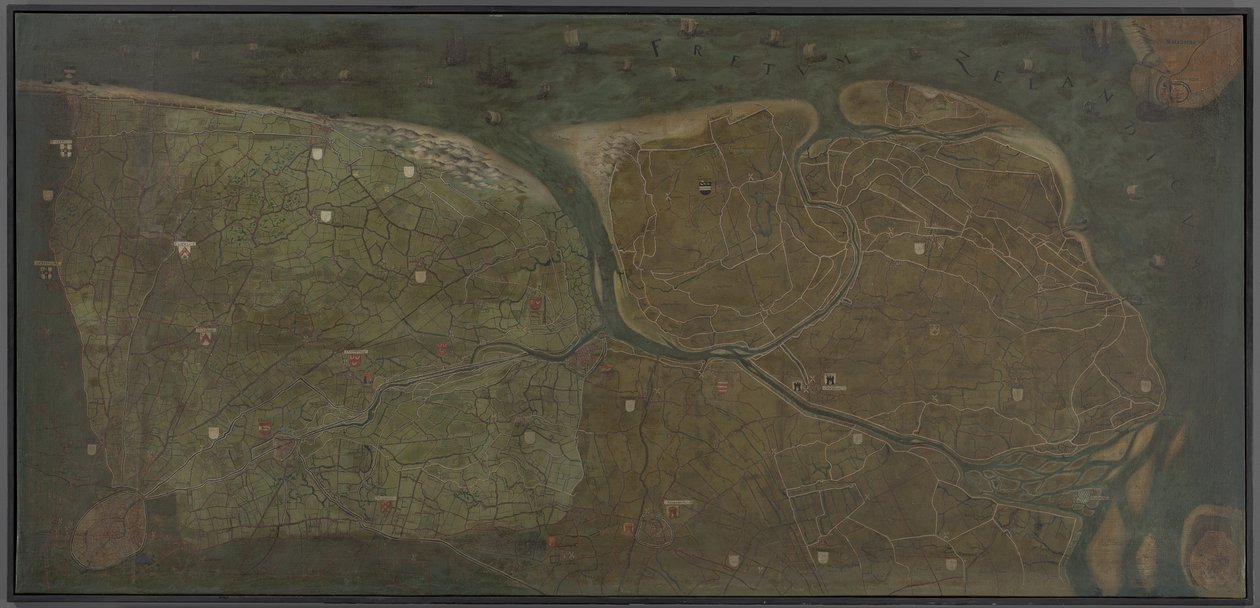 Mapa Brugg zdarma od Pieter Jansz. Pourbus