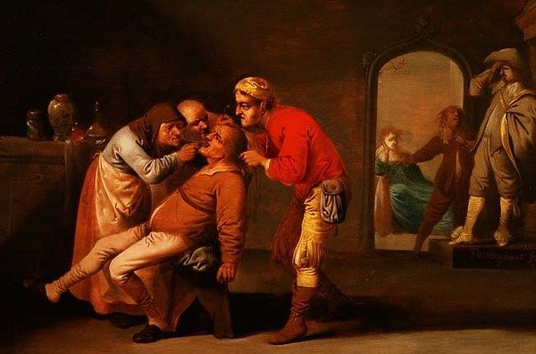Návštěva u zubaře od Pieter Jansz. Quast