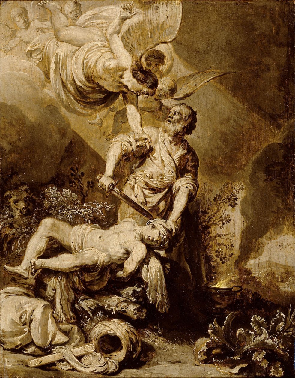 Abrahamova oběť od Pieter Lastman