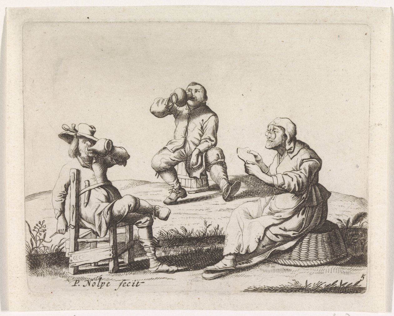 Tři farmáři od Pieter Nolpe