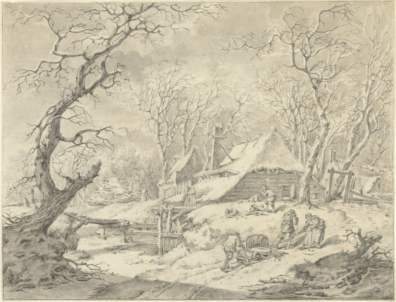 Zimní krajina s farmou od Pieter Pietersz. Barbiers