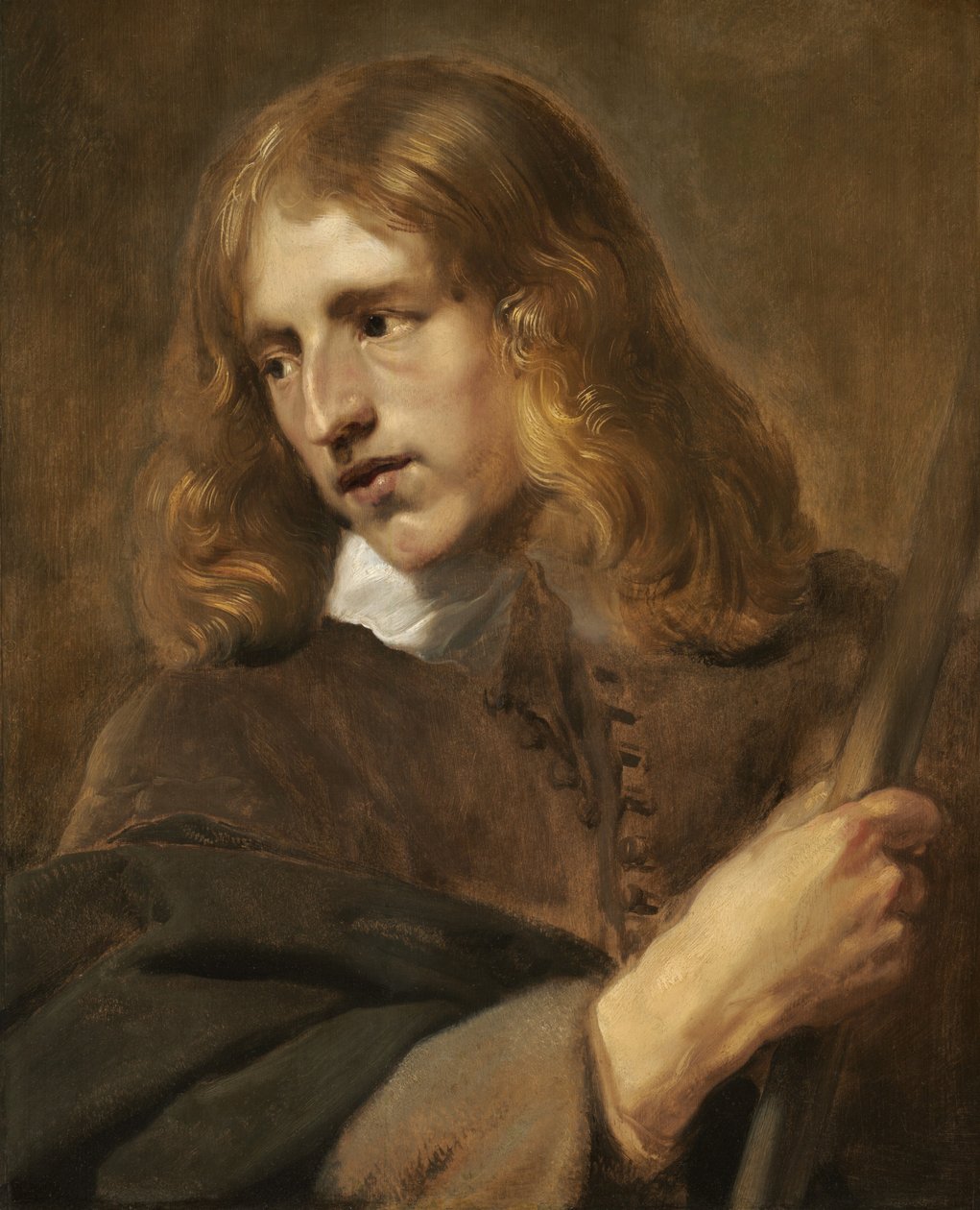 Mladý muž držící hůl, 1640. od Pieter Soutman