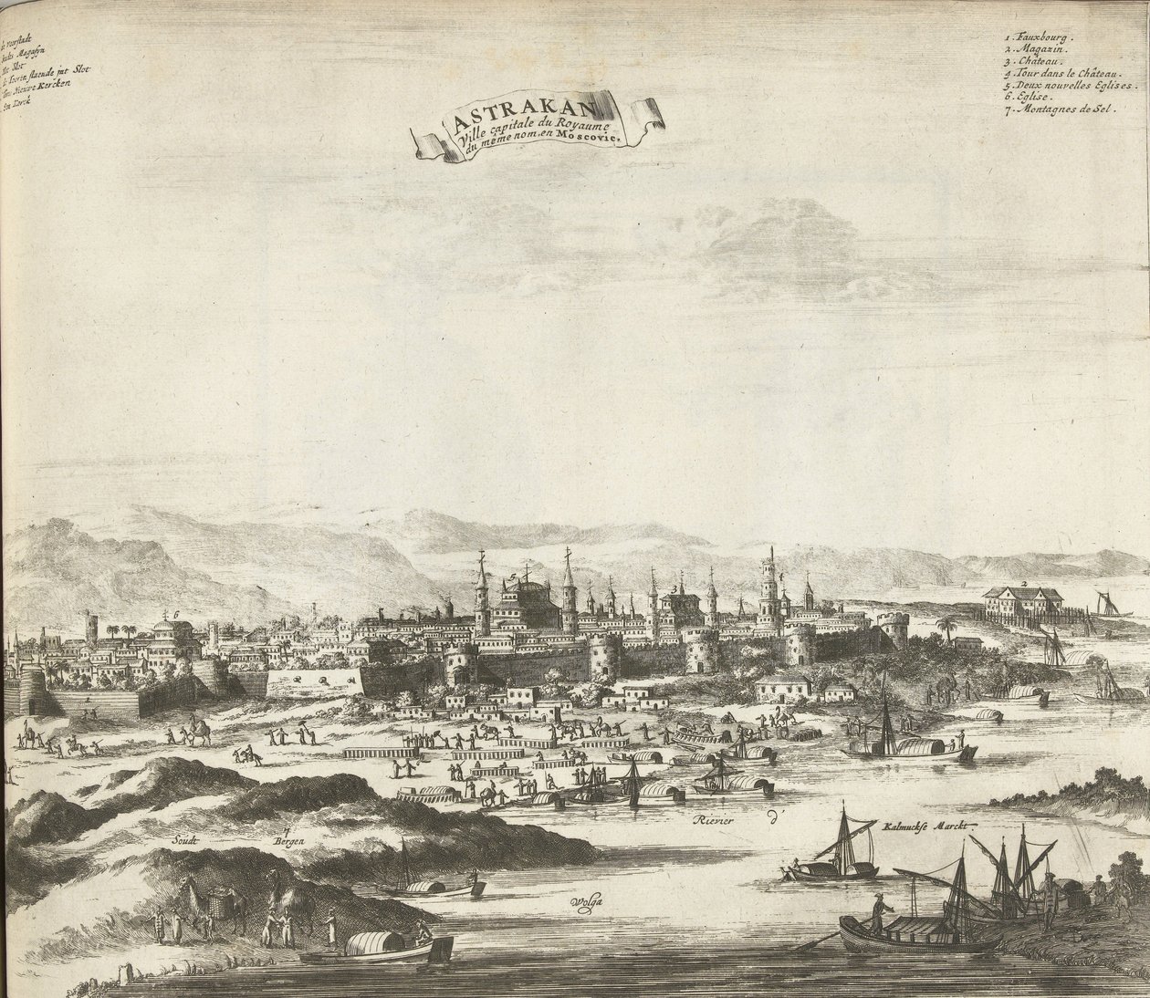 Astrachaň, 1726 od Pieter Van der Aa