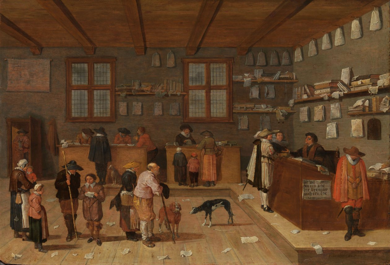 Advokátní kancelář, 1628. od Pieter de Bloot
