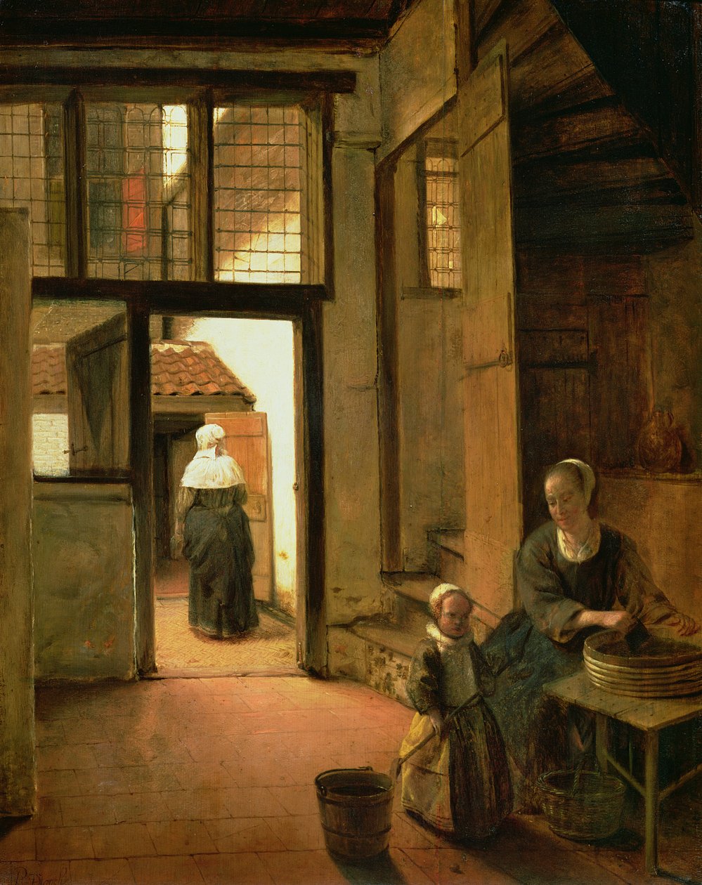 Interiér holandského domu od Pieter de Hooch