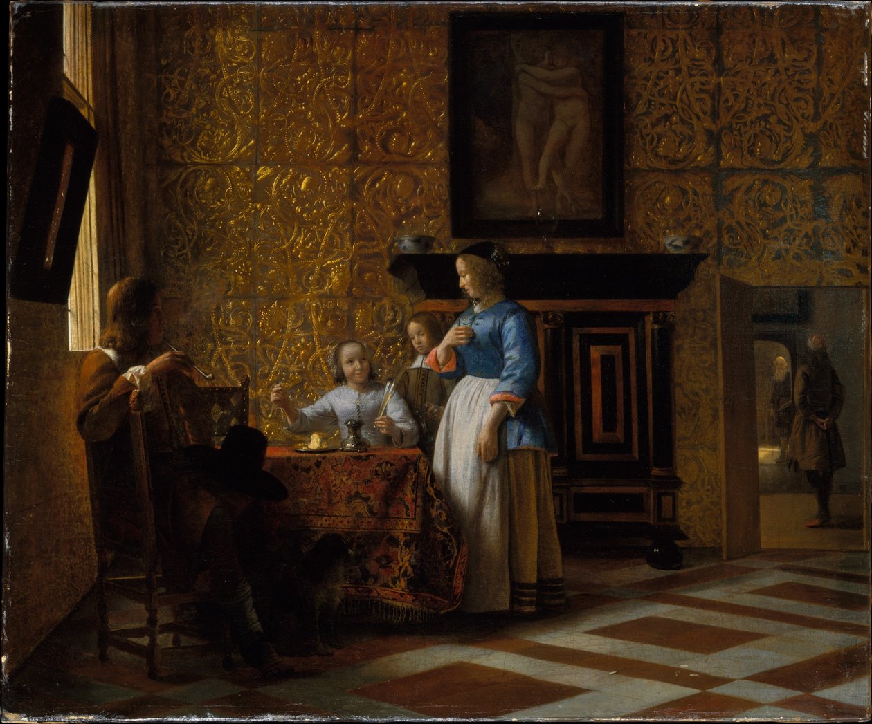 Interiér s figurkami od Pieter de Hooch