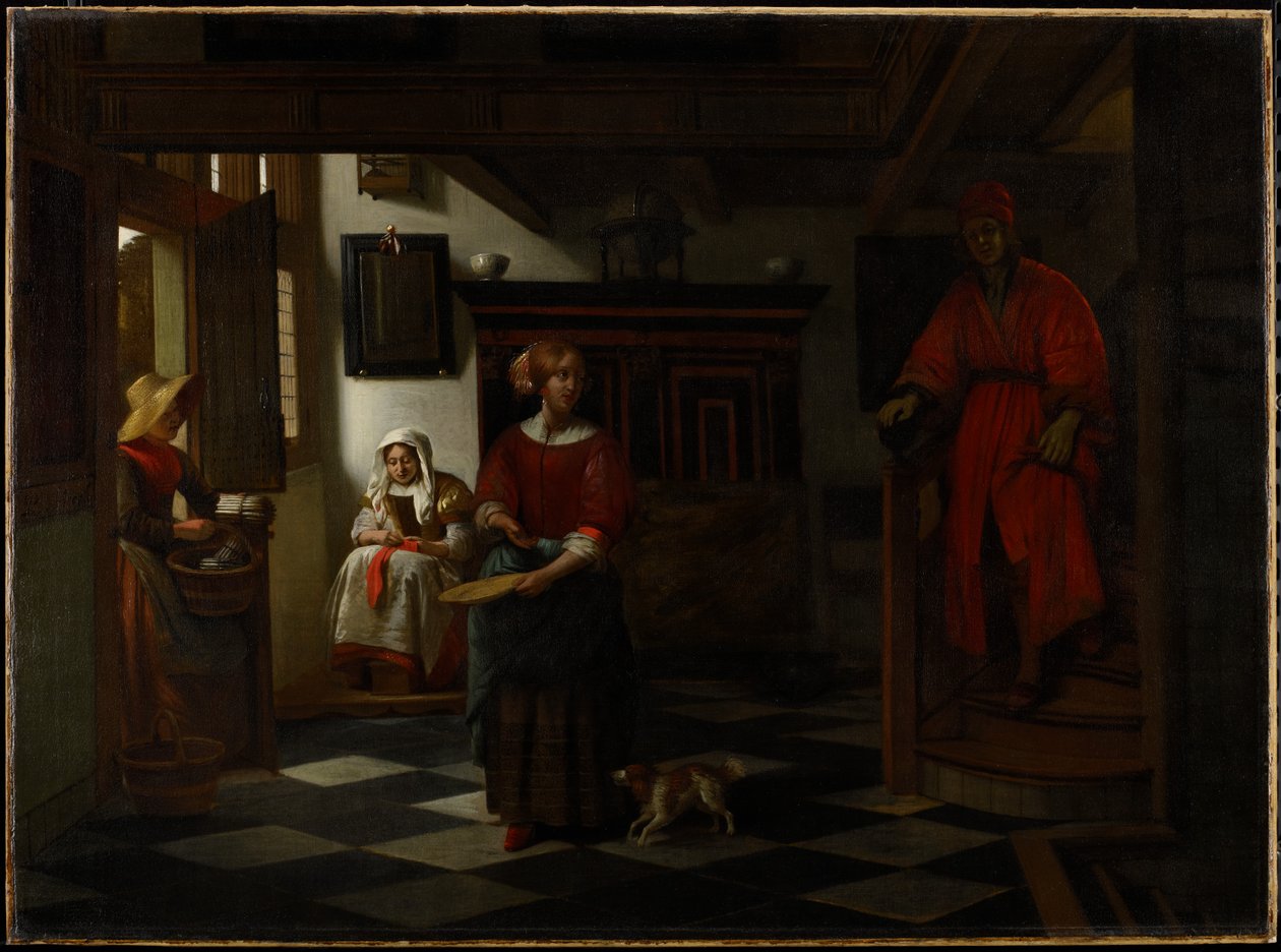 Prodavač chřestu, 1675-80 od Pieter de Hooch
