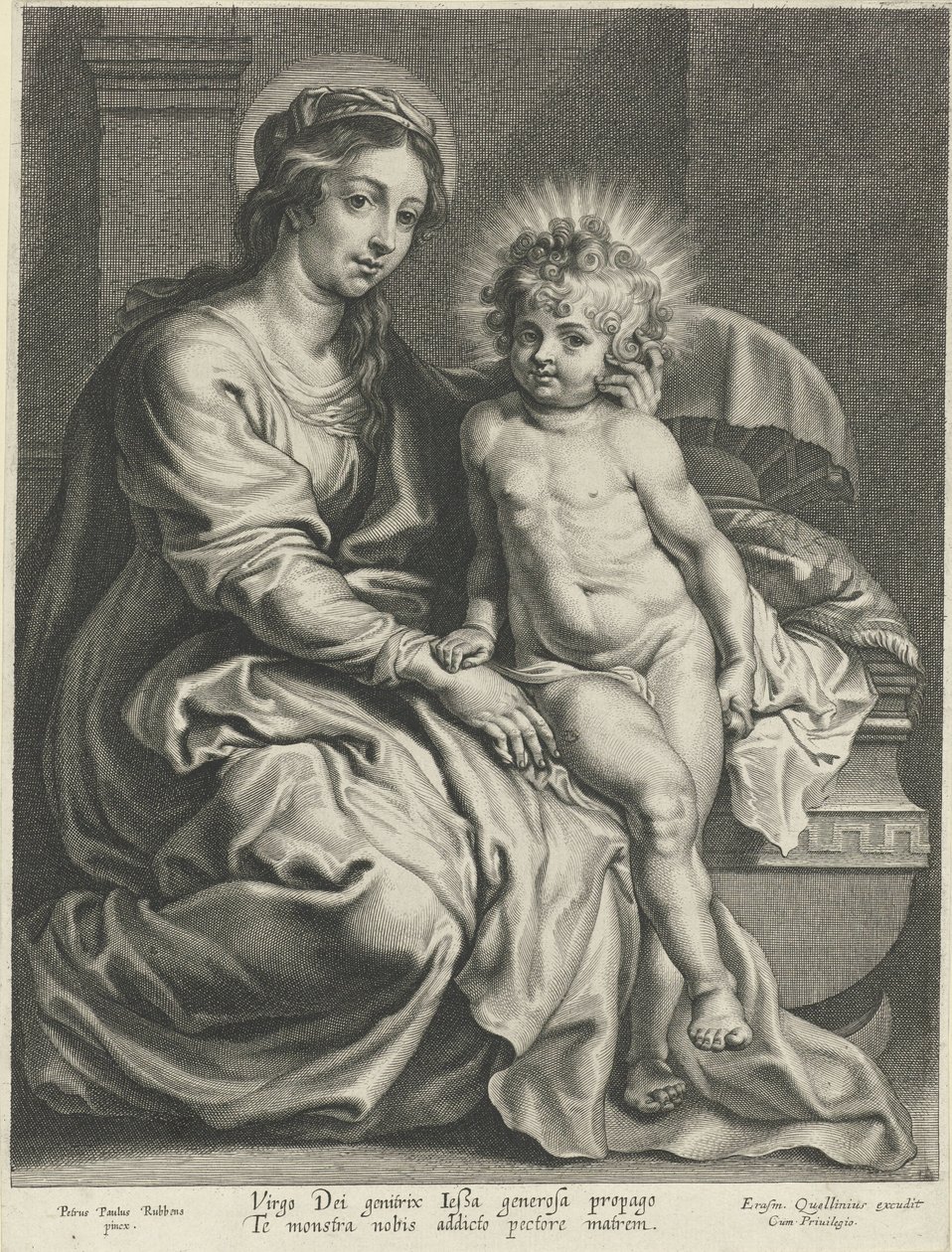 Marie s Ježíškem u jesliček od Pieter de Jode (I)