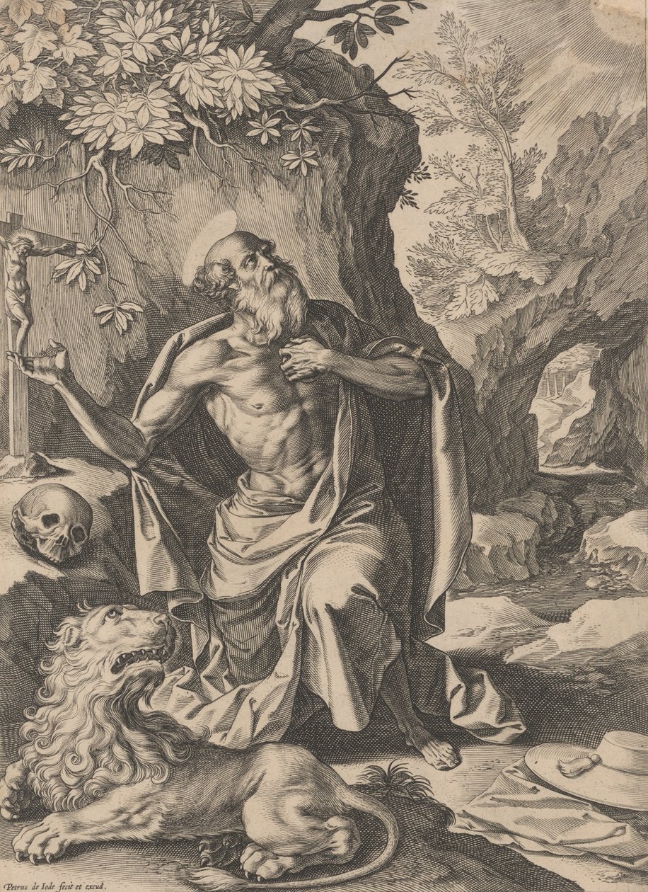 Svatý Jeroným, n. d., n. d. od Pieter de Jode