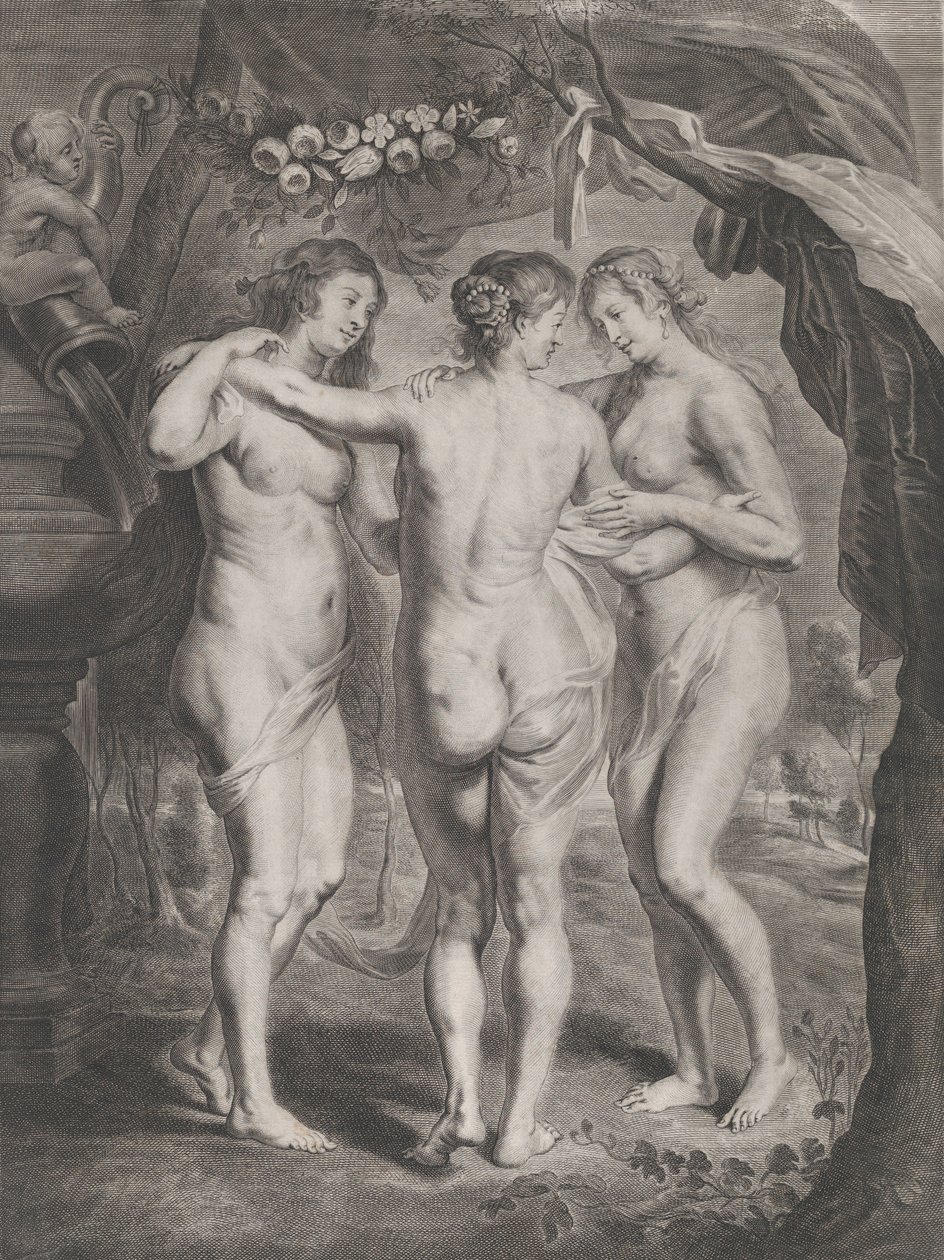 Tři Grácie, ca. 1630-45. od Pieter de Jode II