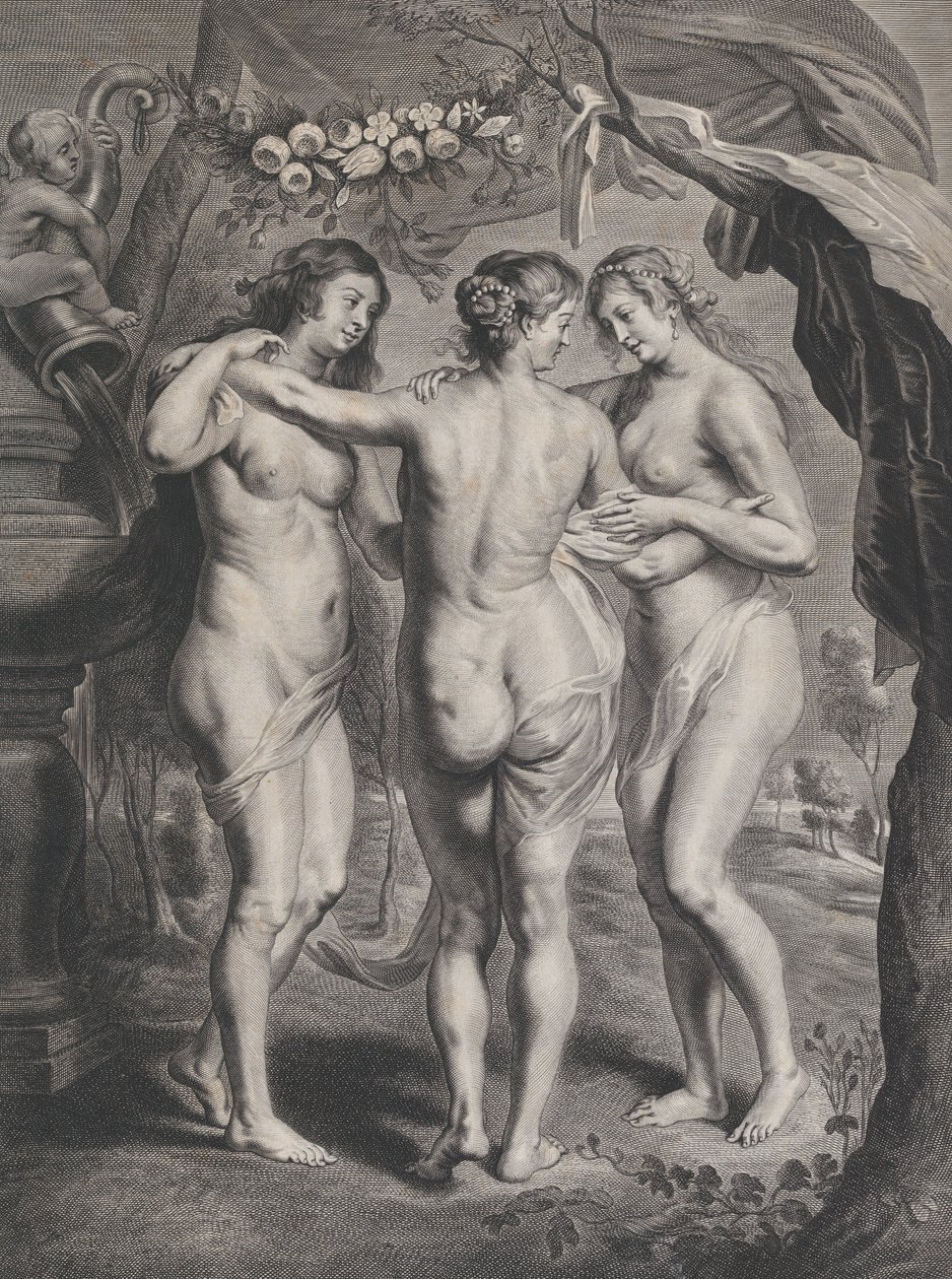 Tři Grácie, ca. 1630-74. od Pieter de Jode II