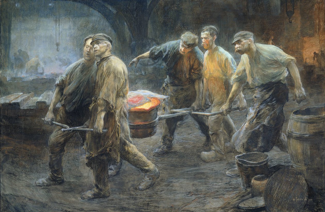 Interiér slévárny železa od Pieter de Josselin