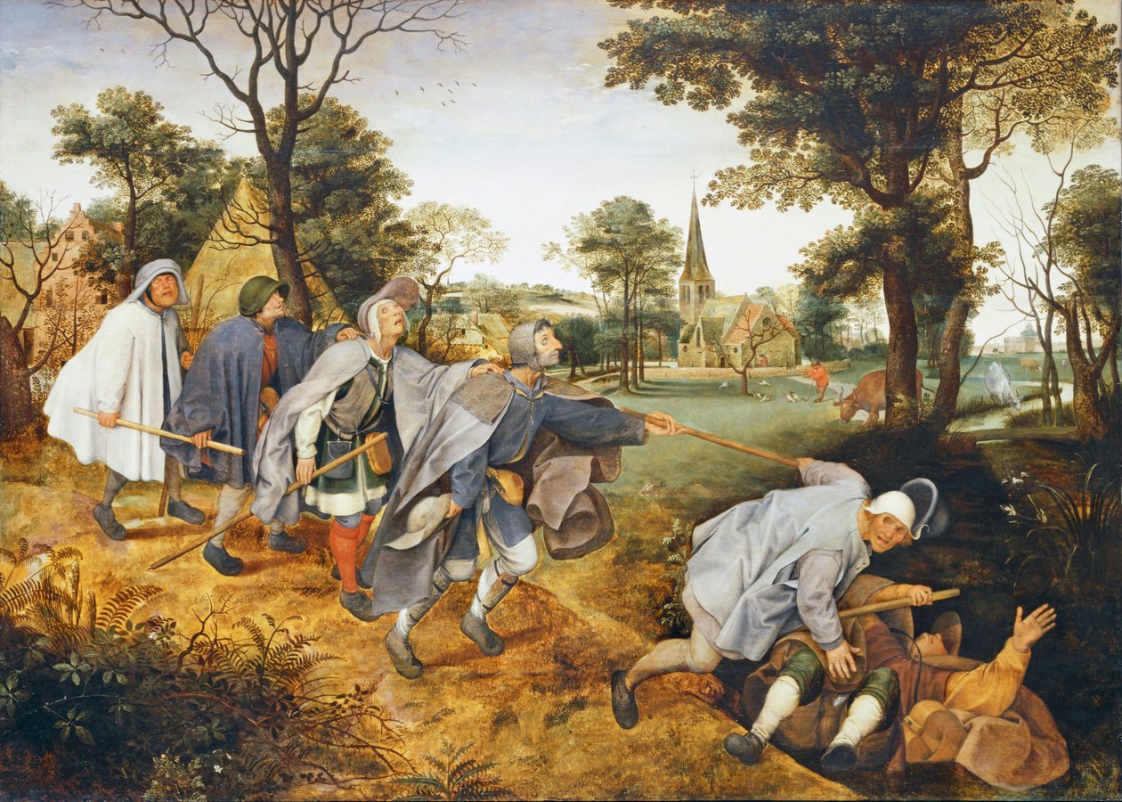 Podobenství o slepém... od Pieter the Younger Brueghel