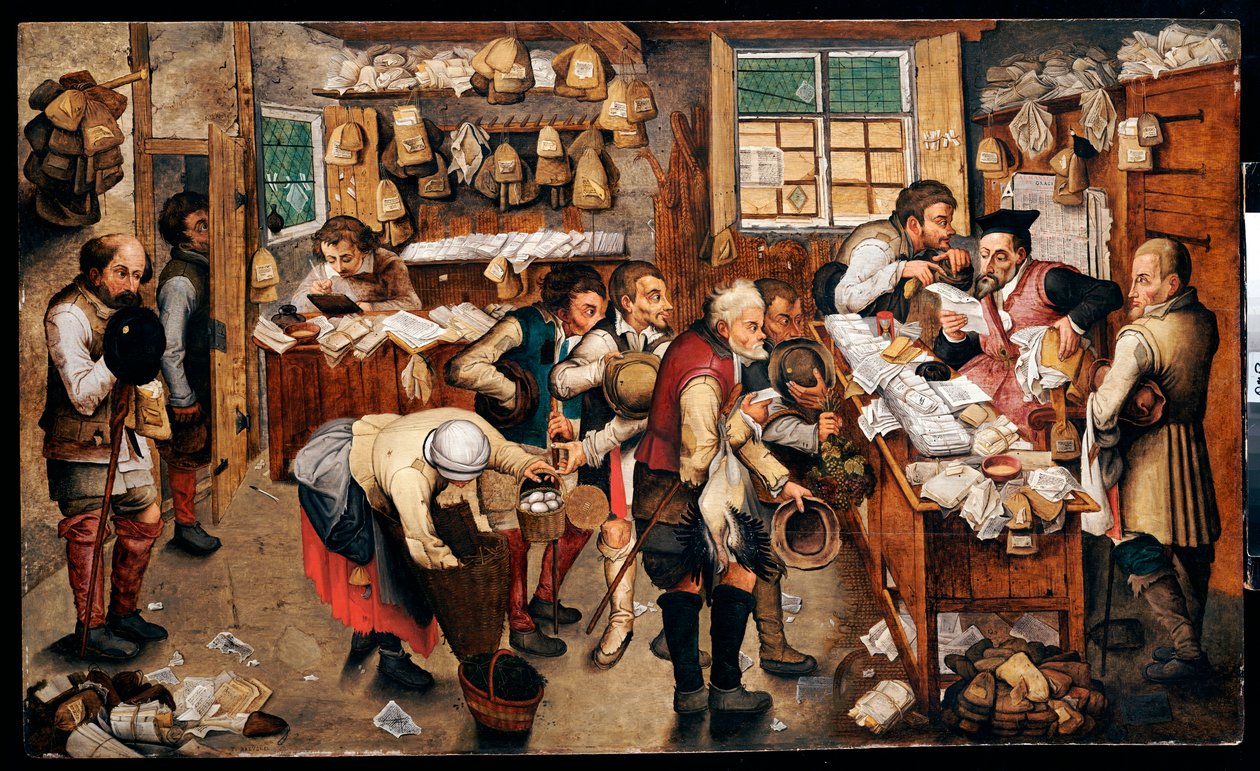 Rolníci platící desátky od Pieter Brueghel the Younger