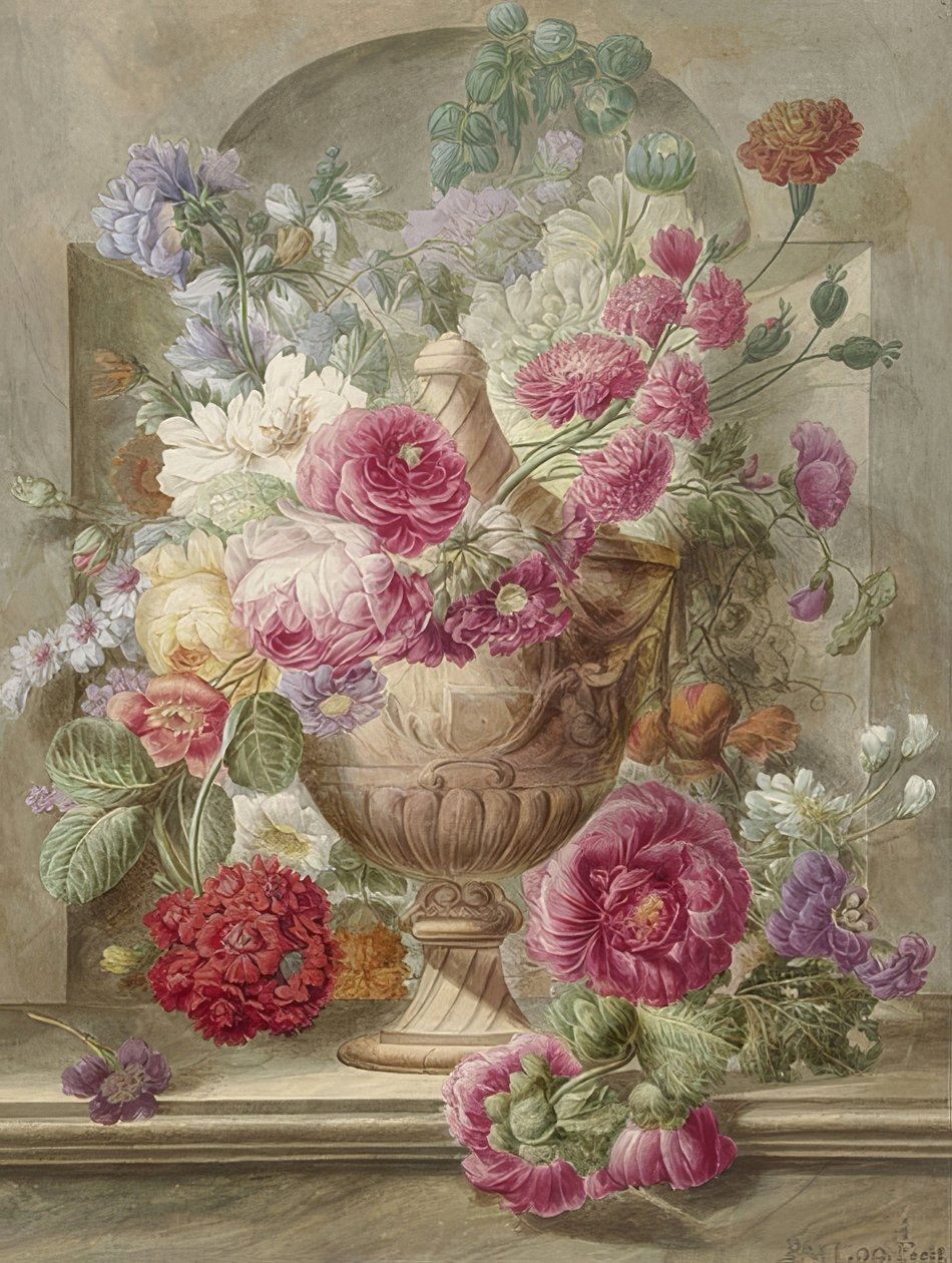 Váza s květinami od Pieter van Loo