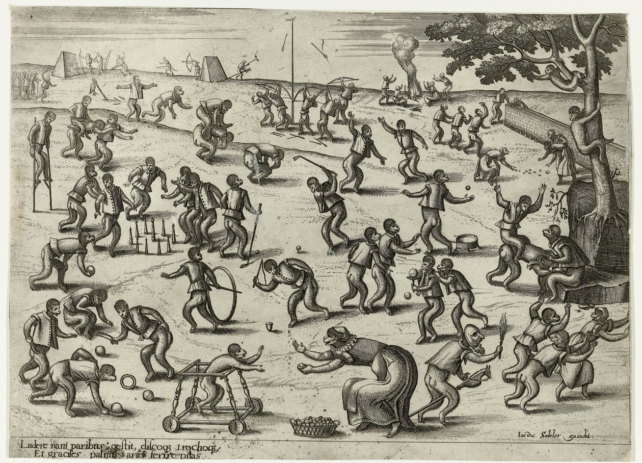 dětské hry Monkey game (název série) od Pieter van der Borcht (I)