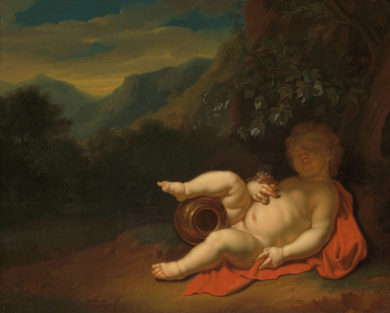 Dítě Bacchus od Pieter van der Werff