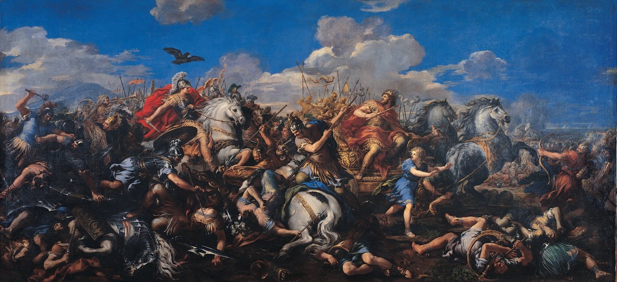Bitva Alexandra proti Dareiovi od Pietro da Cortona