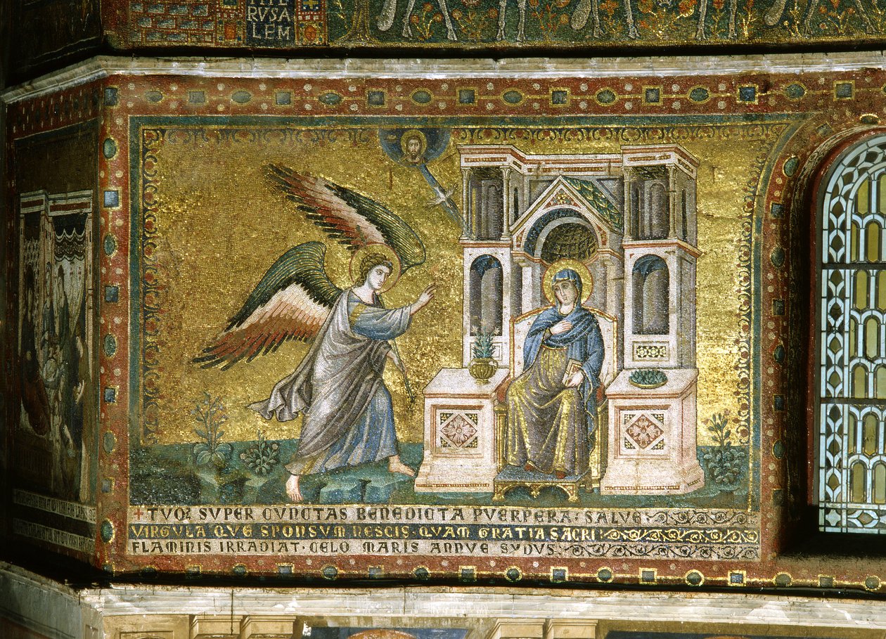 Zvěstování, asi 1291 (mozaika) od Pietro Cavallini