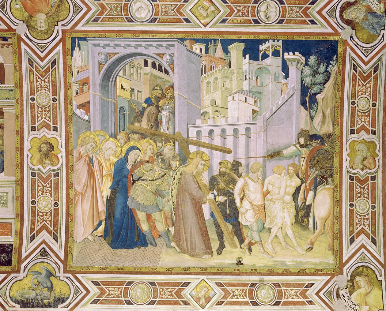 Cesta na Kalvárii, 1320 od Pietro Lorenzetti