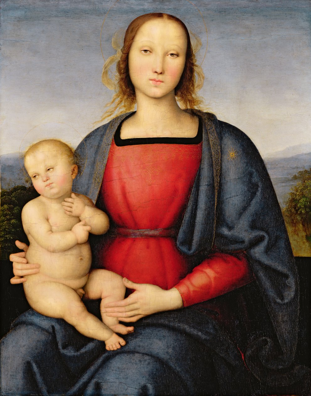 Madonna a dítě, cca 1500 (tempera na panelu) od Pietro Perugino