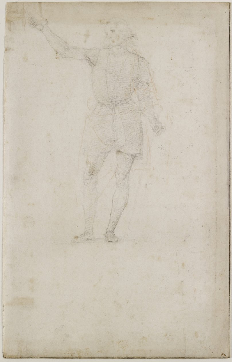 Recto: Studie pro svatého Jana Křtitele. Verso: An Eye, WA1846.4 od Pietro Perugino