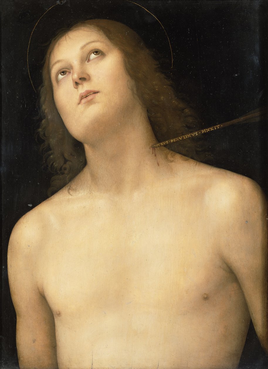 St. Sebastian, c.1495 (tempera a olej na panelu) od Pietro Perugino
