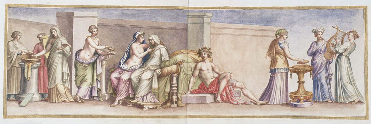 Ms Gen 1496 Plate XLI Aldobrandini Wedding, 1674 od Pietro Santi Bartoli