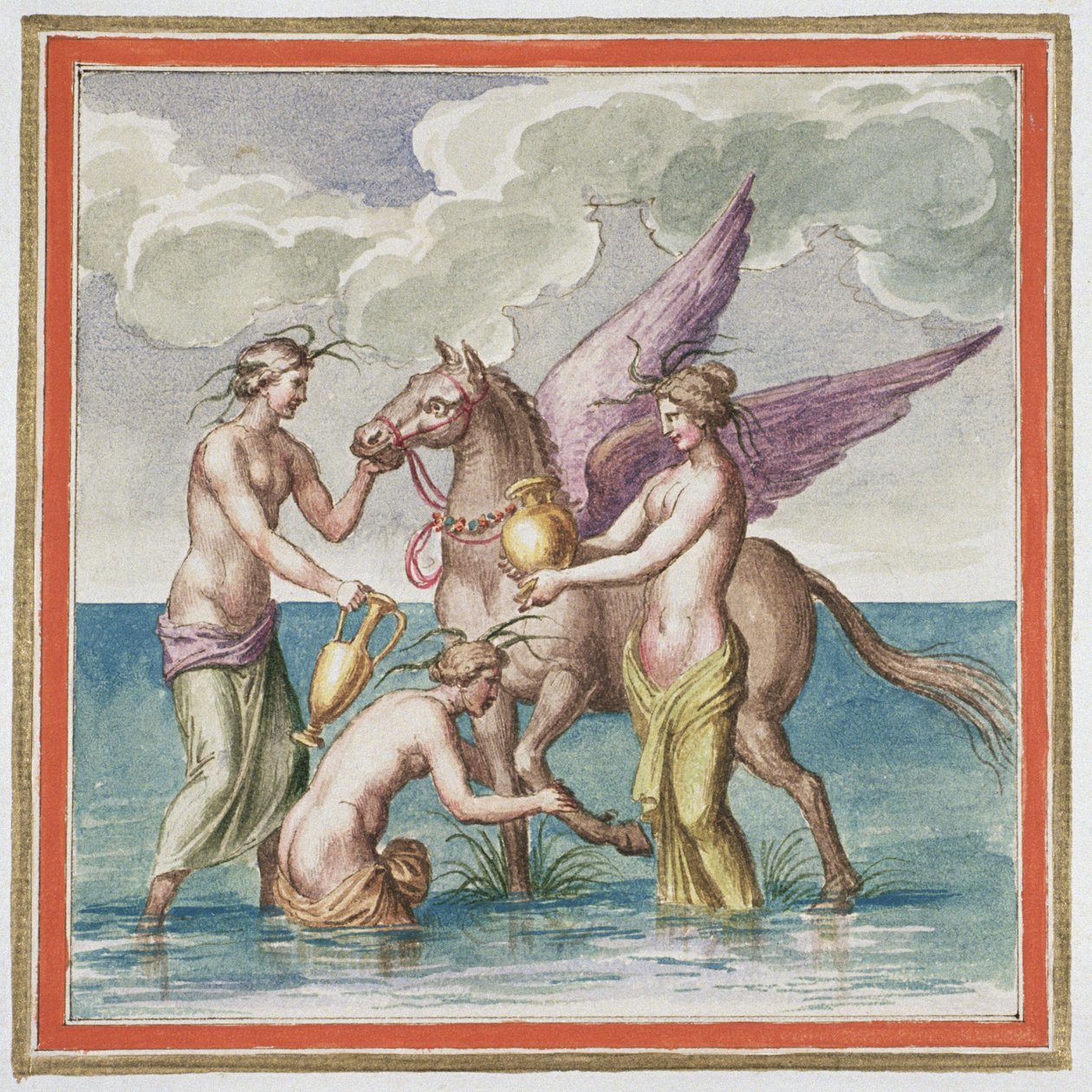 Paní Gen 1496 Plate XXX Pegasus, 1674 od Pietro Santi Bartoli