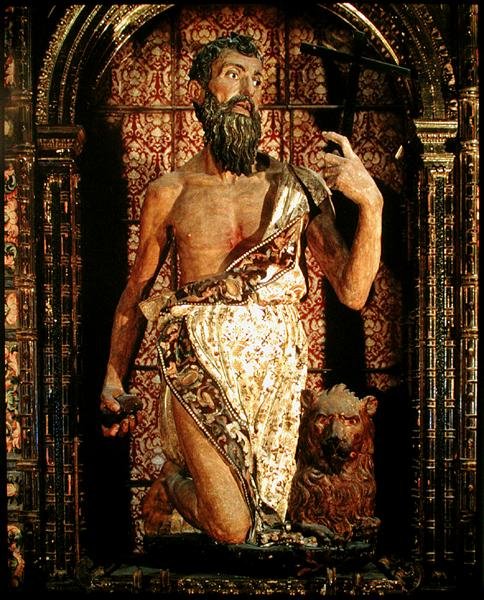 St Jerome (polychromované dřevo) od Pietro Torrigiano