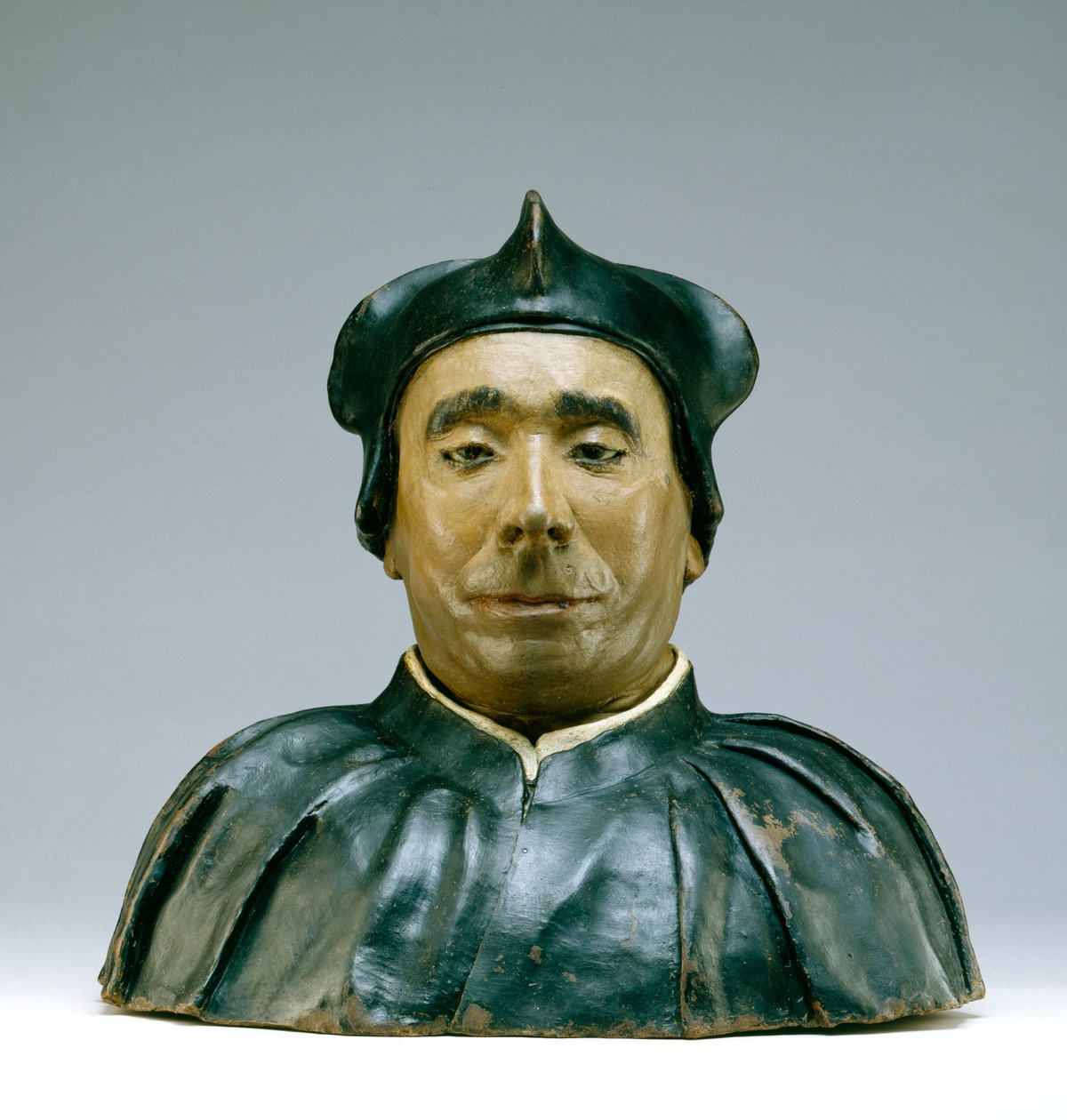 Busta učence nebo preláta, 1545 (polychromovaná terakota) od Pietro Torrigiano