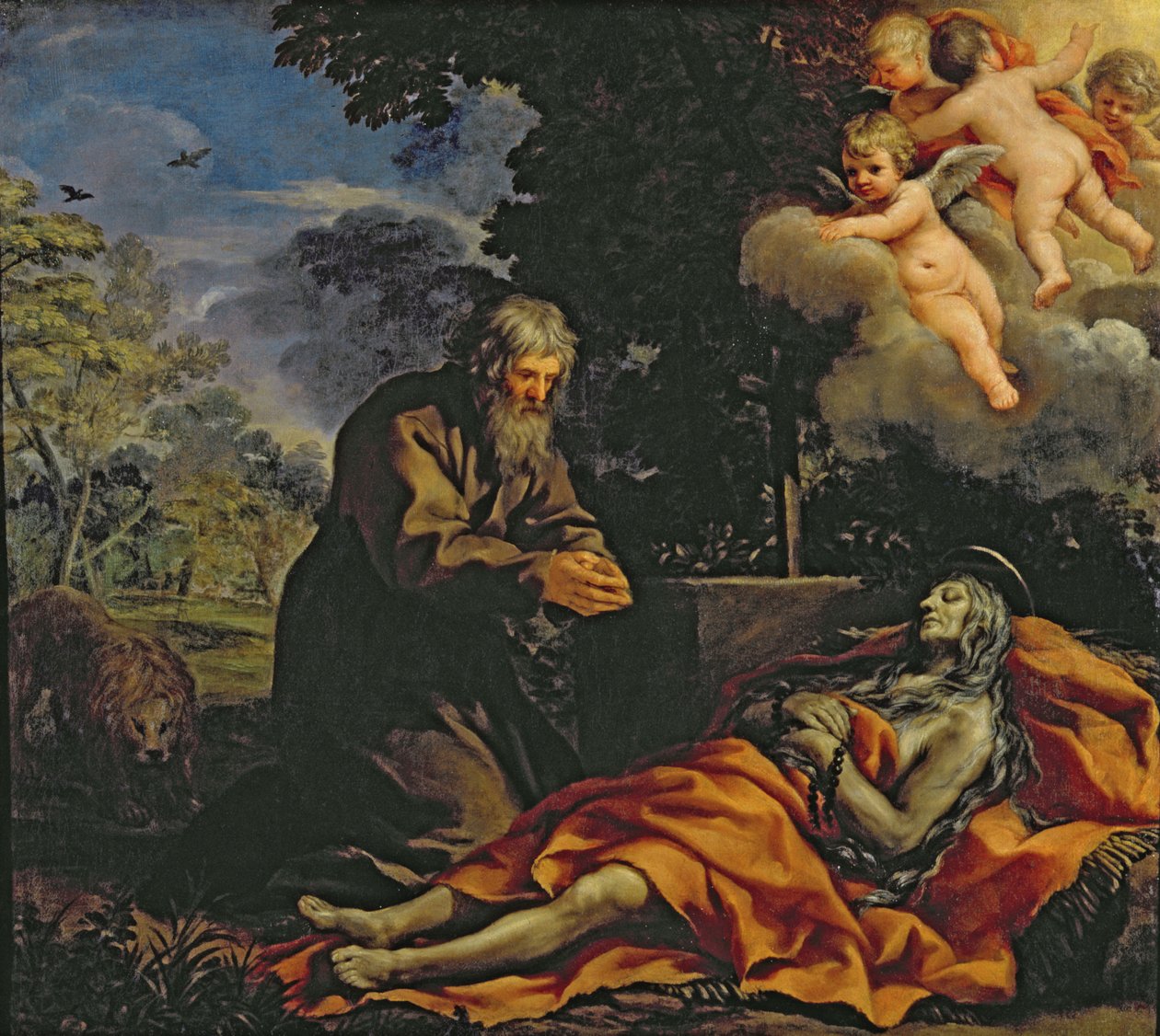 Smrt Panny Marie Egyptské od Pietro da Cortona