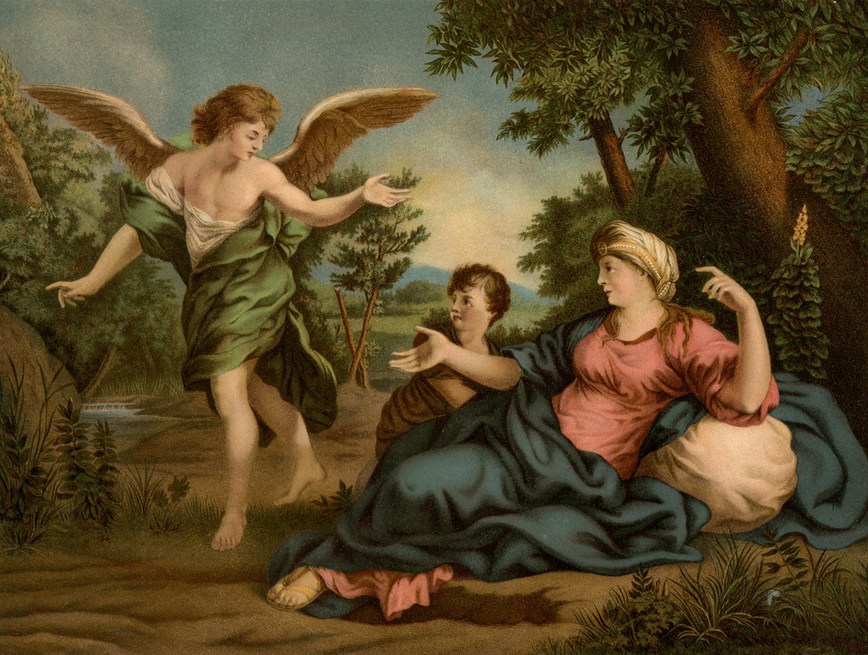 Hagar a Ismael v poušti od Pietro da Cortona
