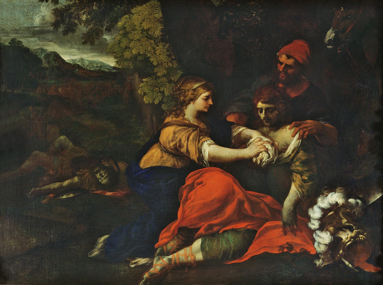 Tancred a Erminia, kolem 1640-45 od Pietro da Cortona
