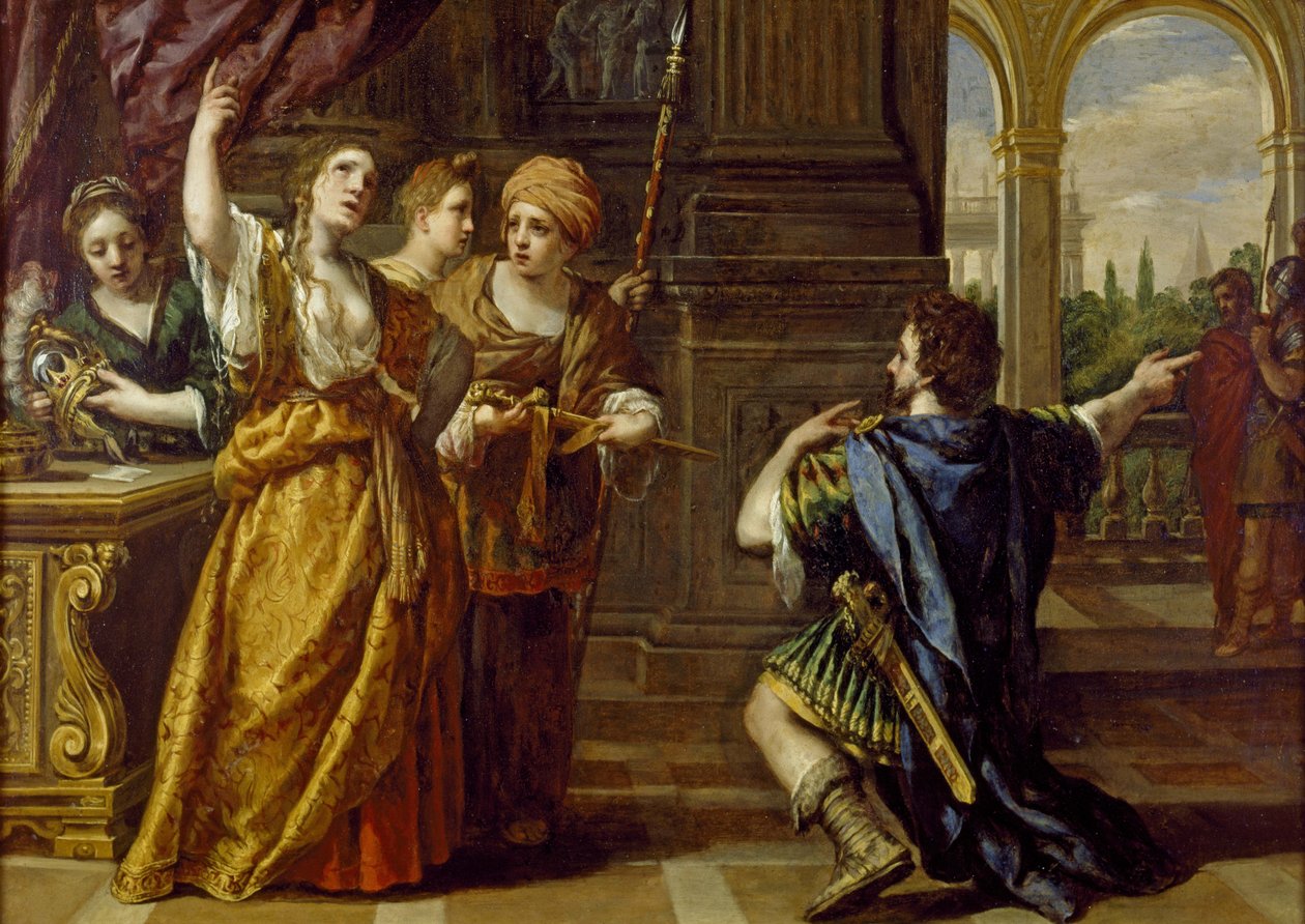 Přísaha Semiramis, c. 1623-24 (olej na mědi) od Pietro da Cortona
