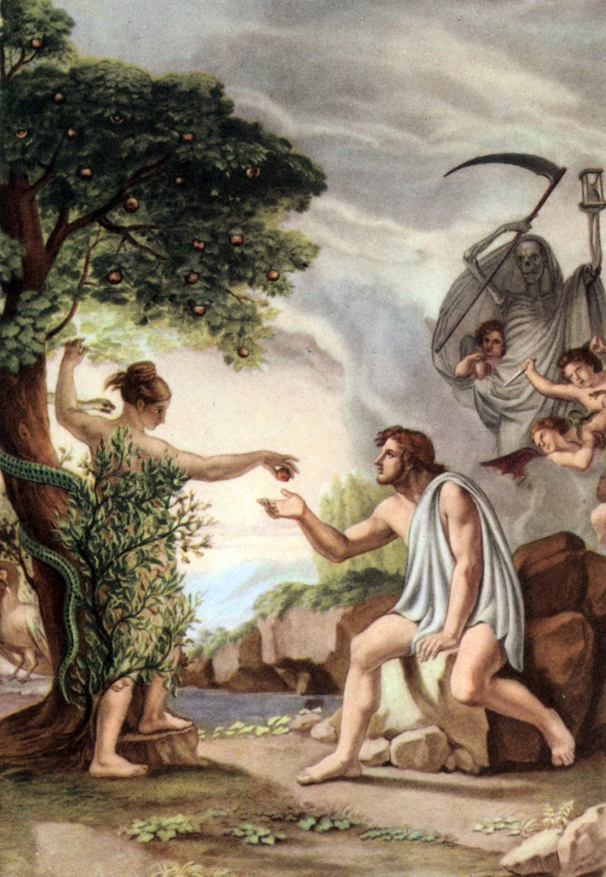 Prvotní hřích, cca 50. léta (pohlednice) od Pietro (after) Benvenuti