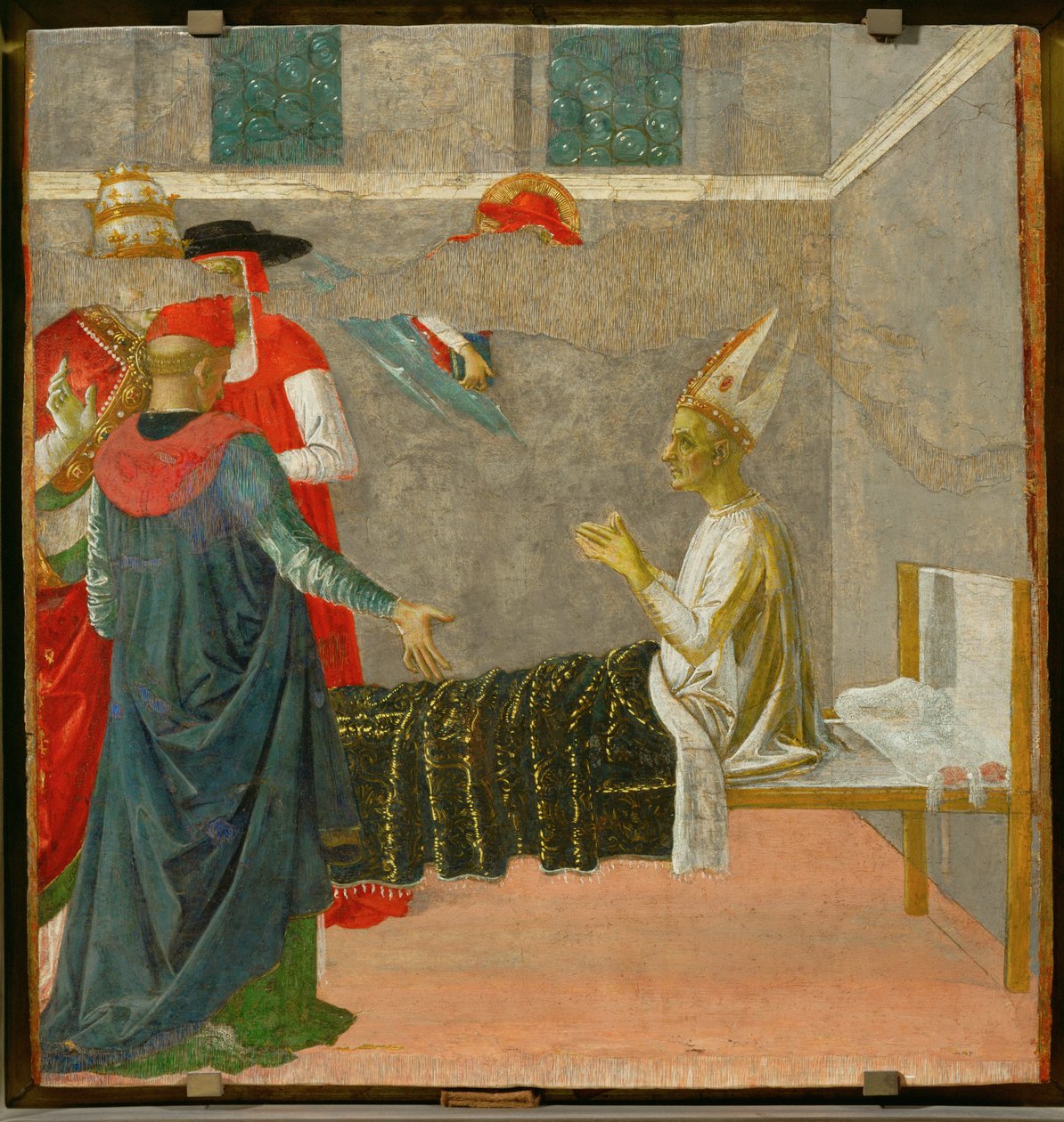 Svatý Jeroným oživuje kardinála Andreu... od Pietro (studio of) Perugino
